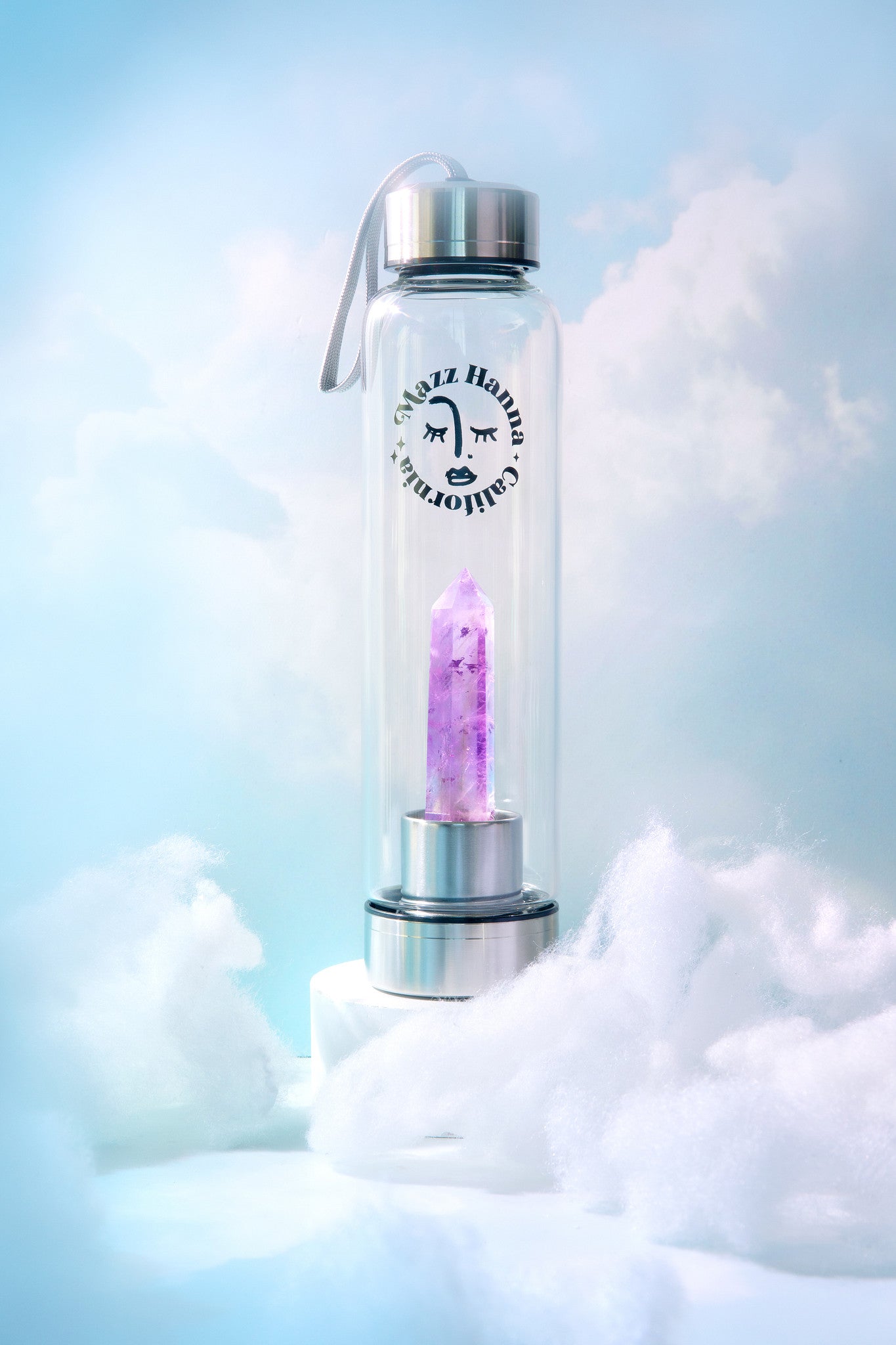 Crystal-Infused Water Bottle – Brazilian Amethyst